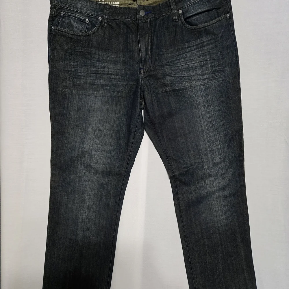MENS Kenneth Cole Reaction Black Straight Jeans Classic Style